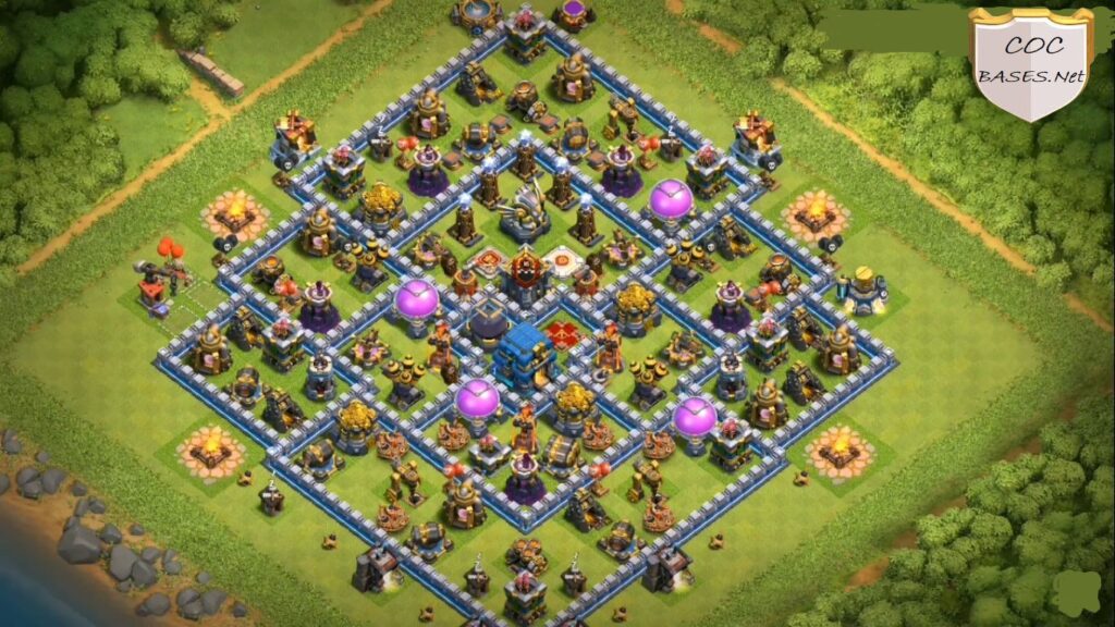 coc th12 farming base layout link