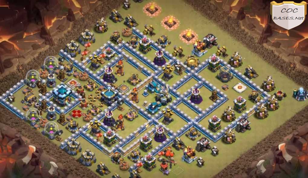 th13 war base anti electro dragon