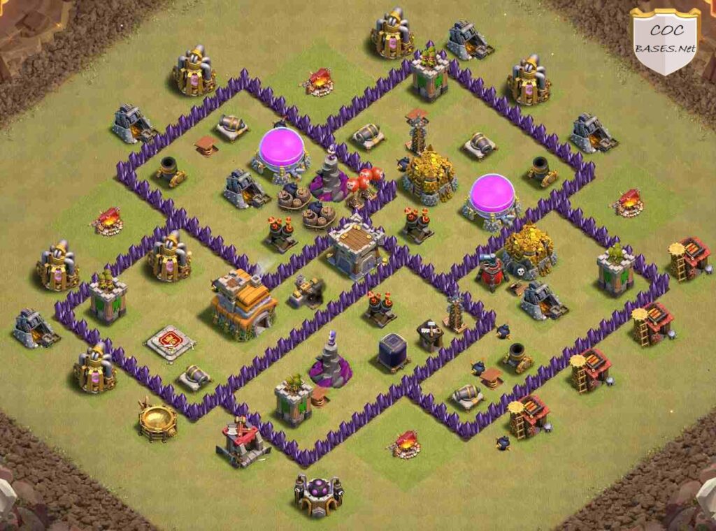 clash of clans 7. seviye köy düzeni en iyi savunma 2023