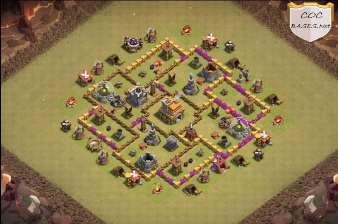 clash of clans th7 war layout link
