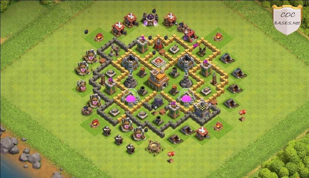 coc th7 farming base layout link