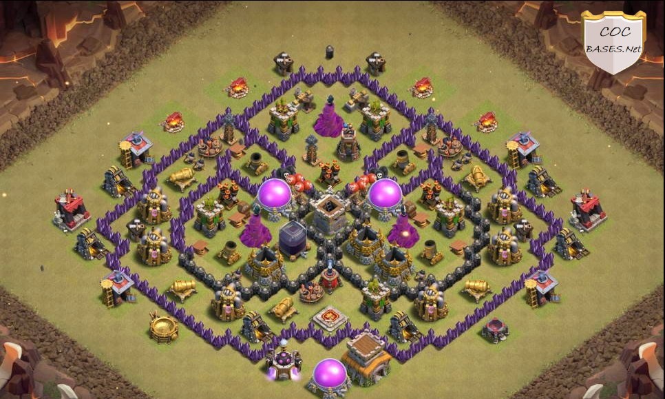 coc th8 war base link