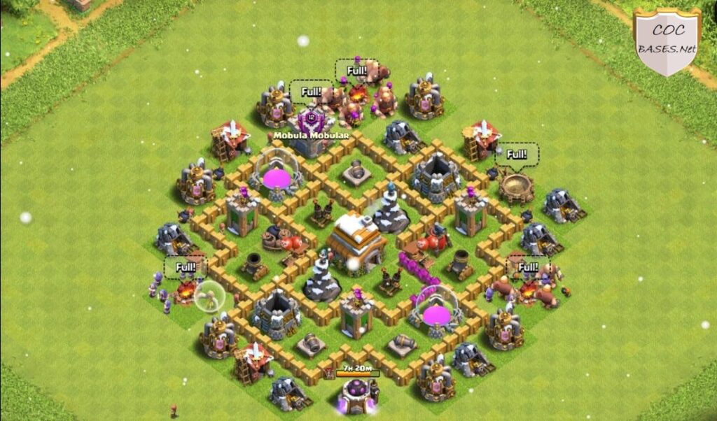 clash of clans th6 war layout link
