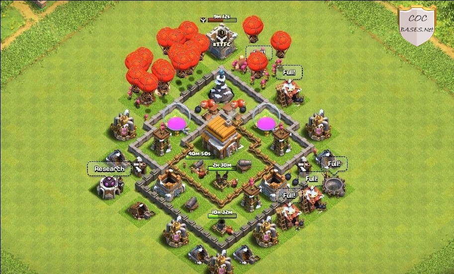 coc th5 farming base layout link