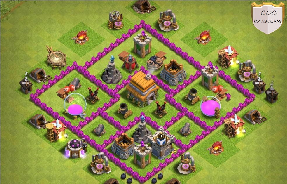 coc th6 farming base layout link