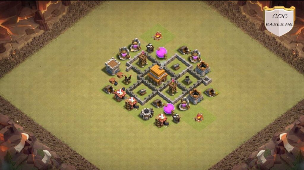 coc th4 hybrid base layout link