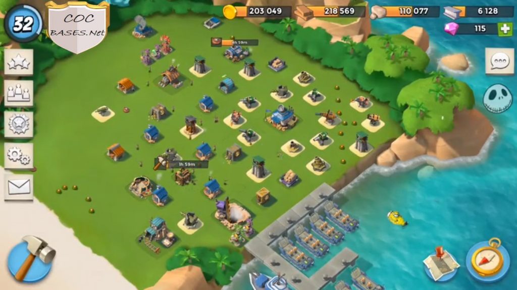 boom beach headquarters 13 layout