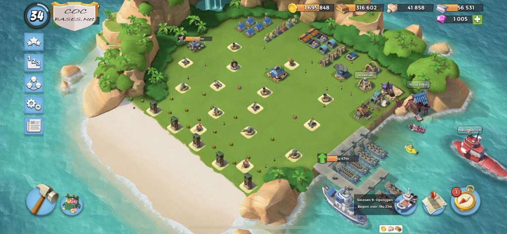 boom beach hq10 base layout