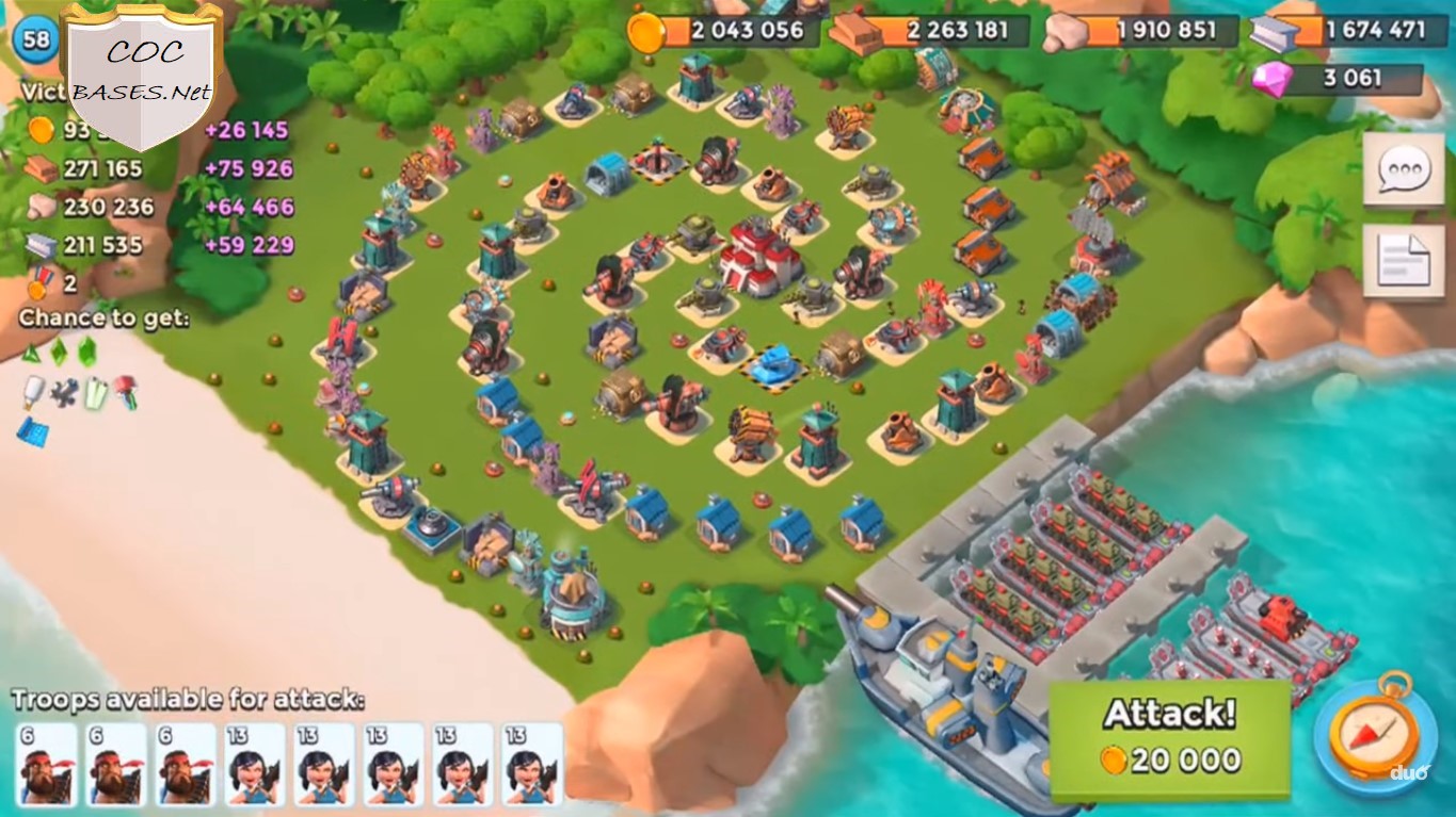 Boom Beach Best Hq 10 Base Design 10+ Best Boom Beach HQ 22 Layouts 2025 - cocbases.net