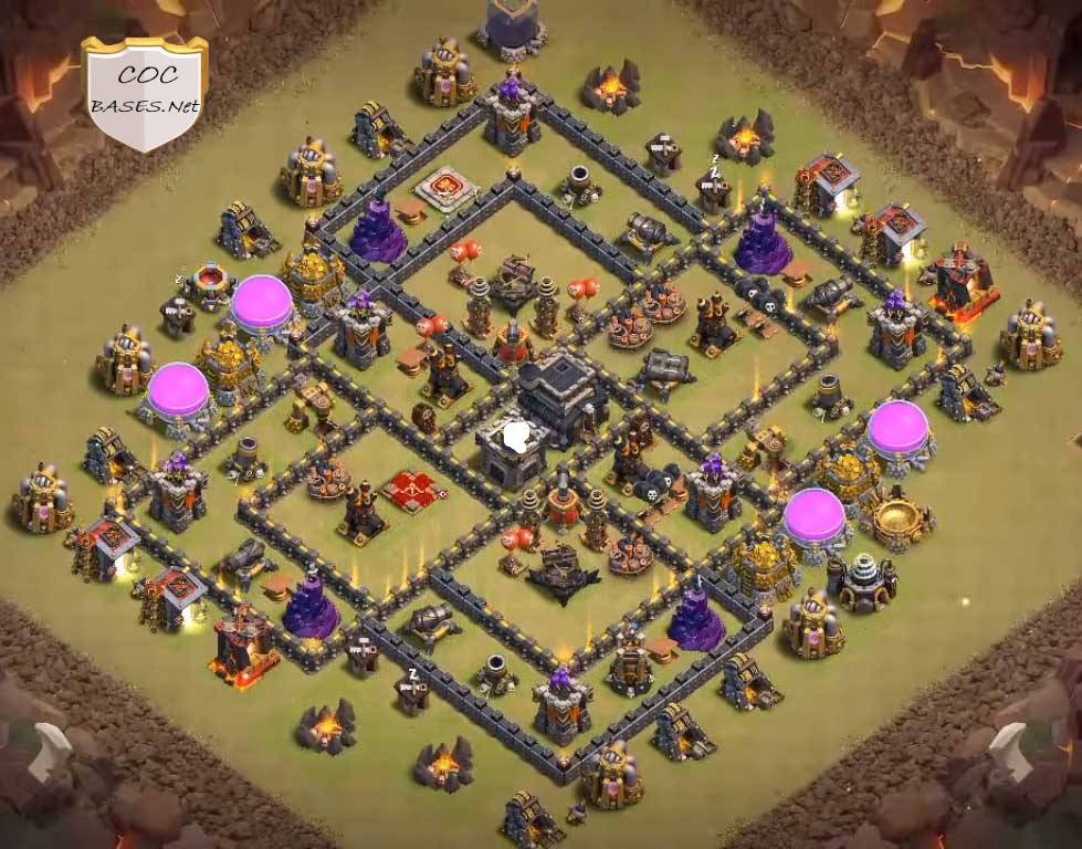 Best Town Hall 9 Layout Anti GoWiPe