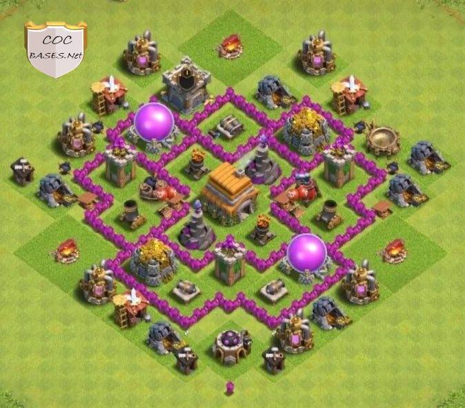 COC Anti 2 Star Town Hall 6 Base Link