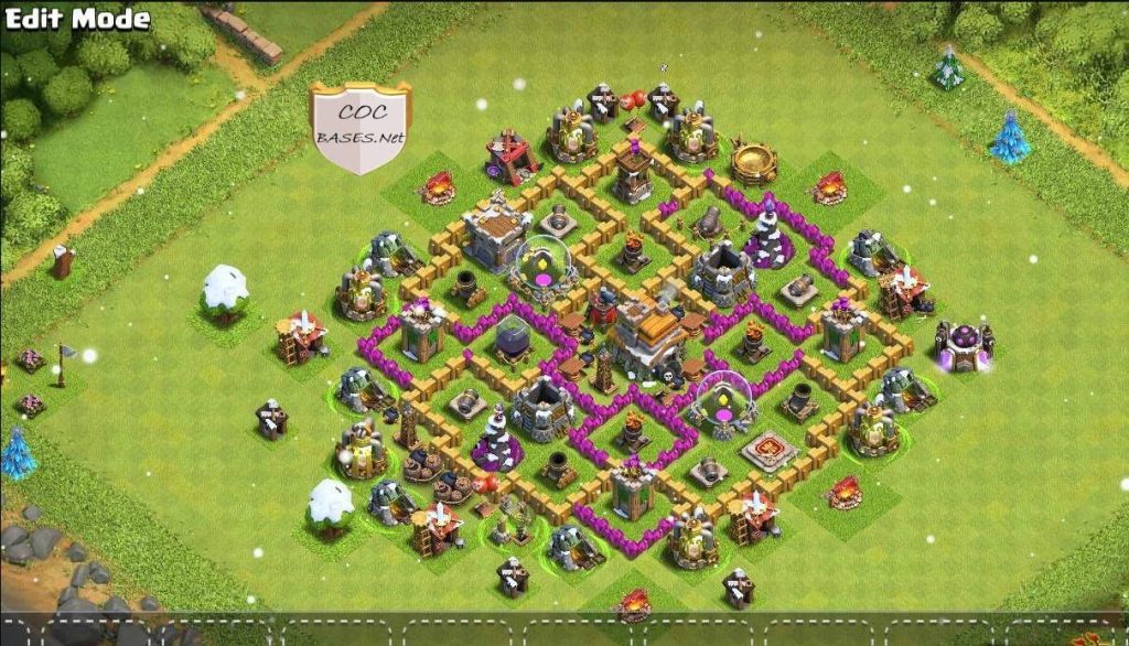 COC Anti 2 Star Town Hall 7 Base Link
