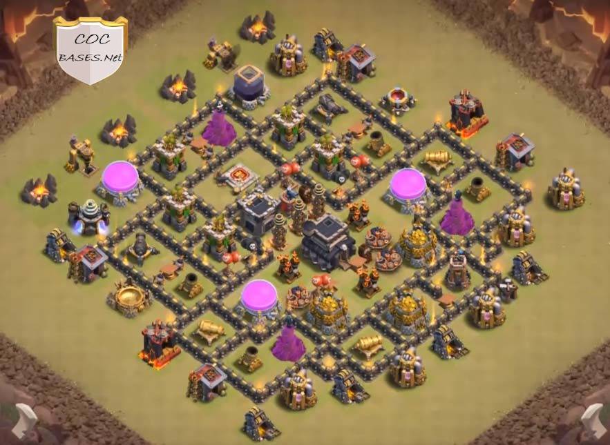 COC Anti 2 Star Town Hall 8 Base Link