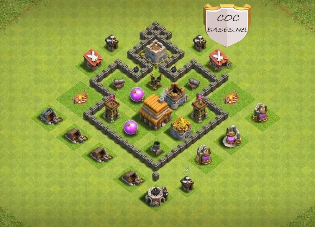 COC Level 4 farming Base Links Anti Everything