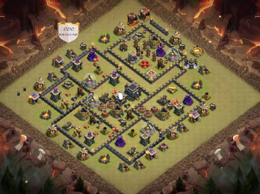 COC Level 9 trophy Base Links Anti Everything