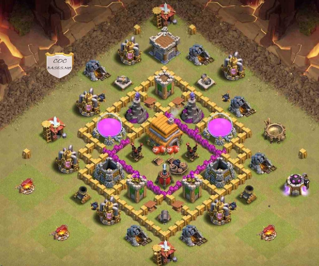 COC Town Hall 6 Best Base Layout