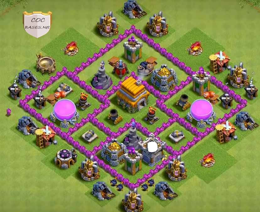 COC Town Hall 6 Farming Base Layout
