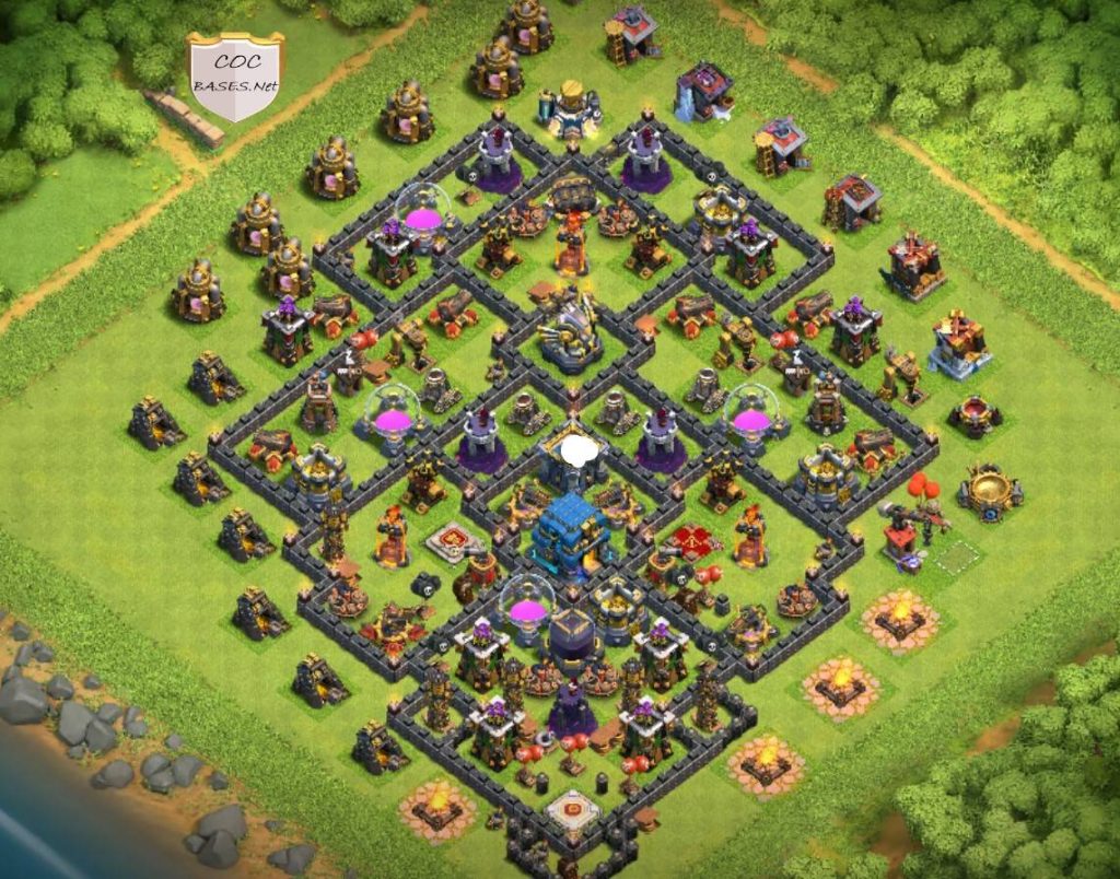 COC th12 Hybrid Base Layout Link Anti Electro Dragons