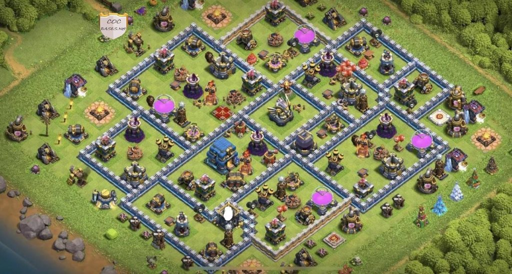 COC th12 Hybrid Base Links Anti 3 Stars