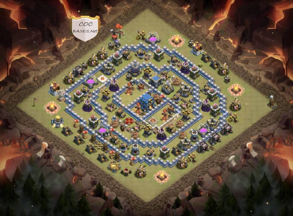 COC th12 hybrid Base Anti 2 Stars