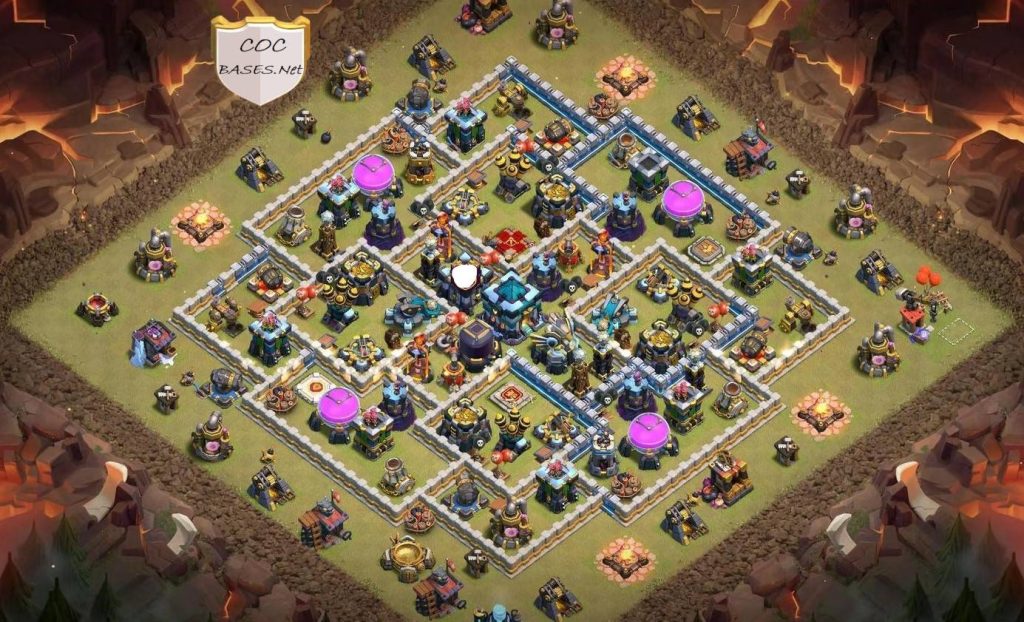 COC th13 Hybrid Base Layout Link Anti Electro Dragons