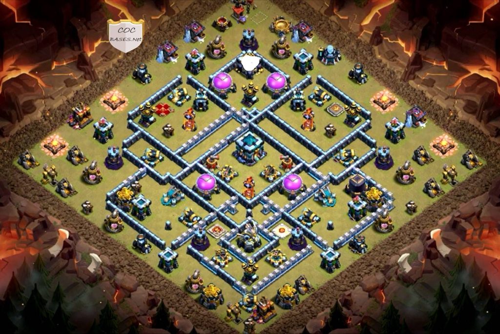 COC th13 Hybrid Base Links Anti 3 Stars