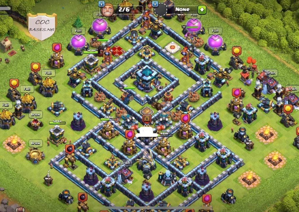 COC th13 Trophy Base Layout 2023