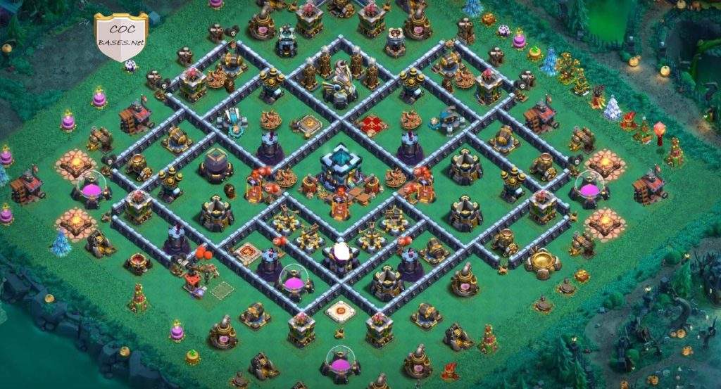 COC th13 hybrid Base Anti 2 Stars