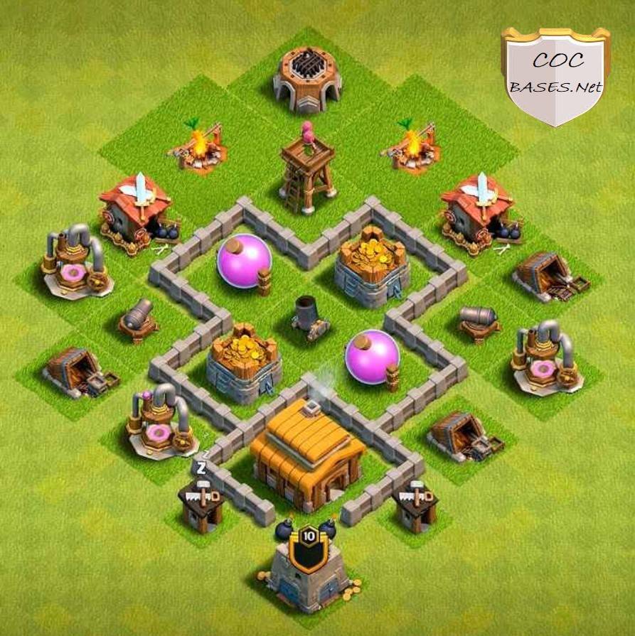 COC th3 Base Anti 2 Stars