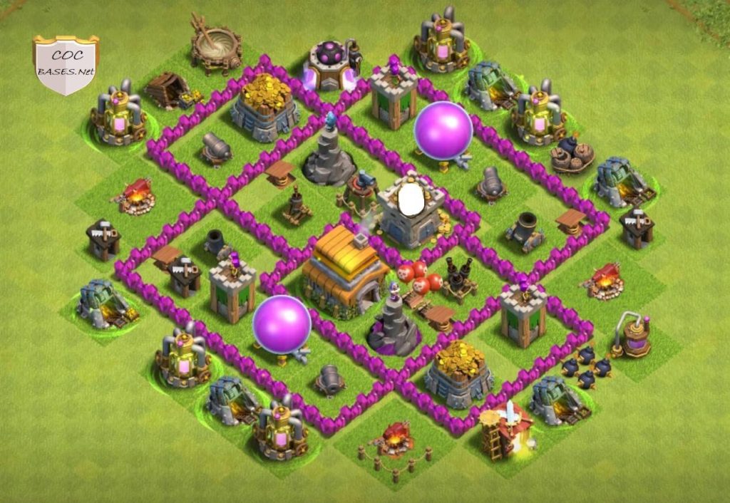 COC th6 Hybrid Base Links Anti 3 Stars