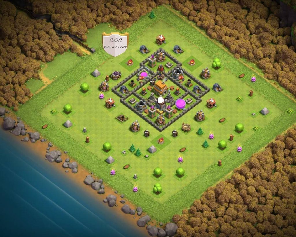 COC th6 Trophy Base Layout 2023