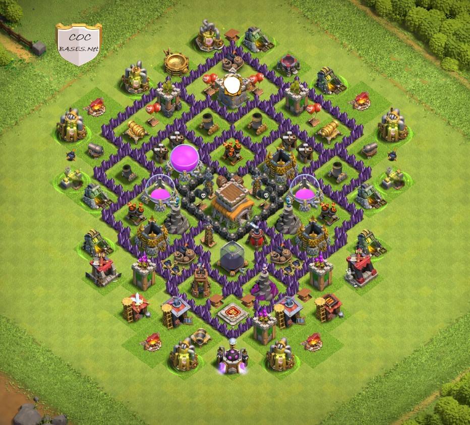 COC th8 War Base Anti 2 Stars