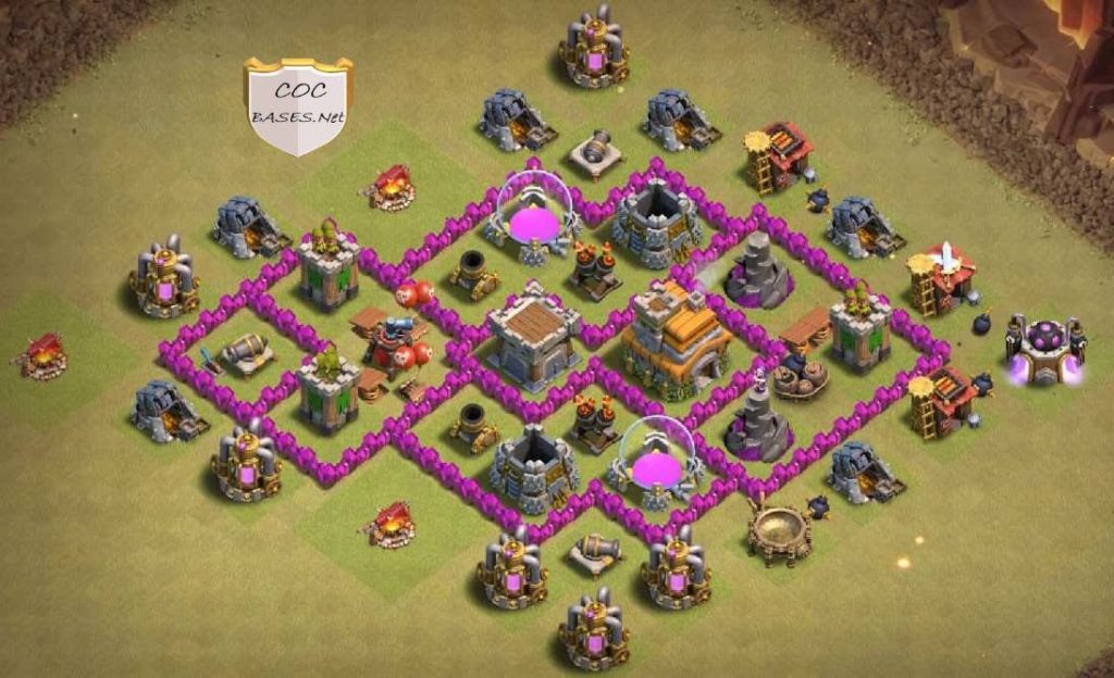 Clash Of Clans TH6 Base Anti Air