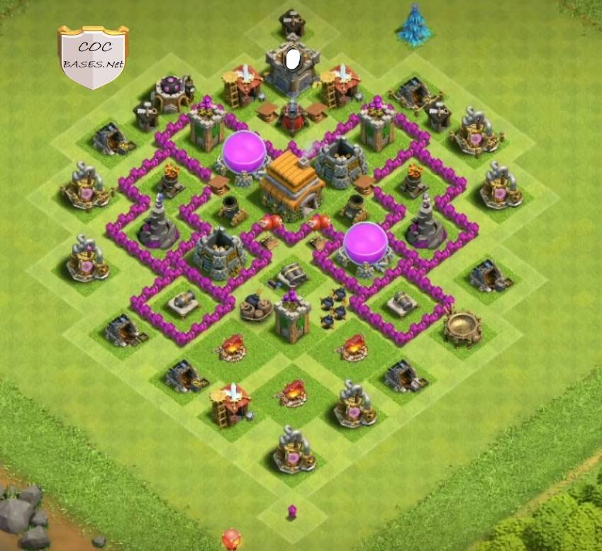 Clash of Clans Best th6 trophy Base 2023