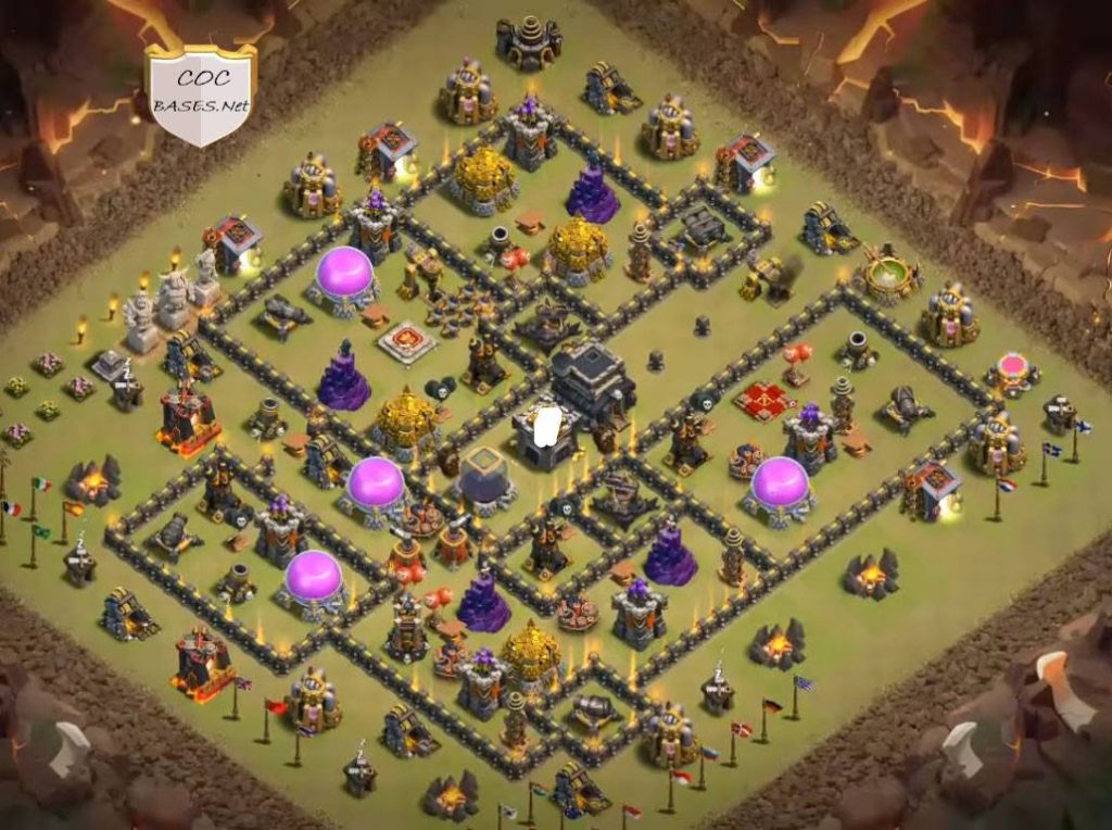 Clash of Clans TH9 Layout Anti Air
