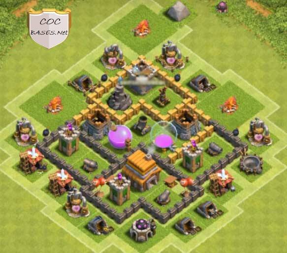 Clash of Clans Town Hall 5 Base Anti Everything