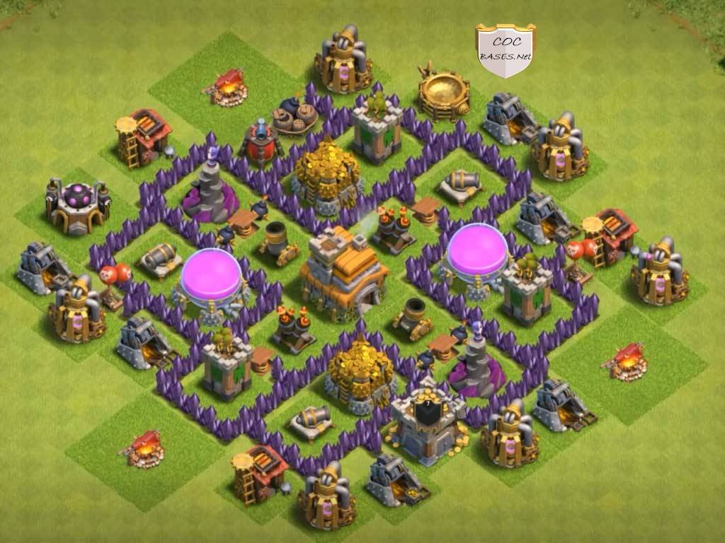 Clash of Clans Town Hall 6 Base Anti Everything with Link