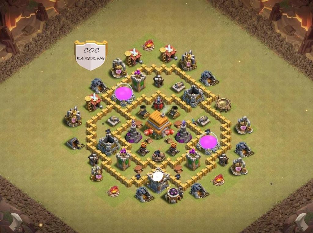 Clash of Clans Town Hall 6 Hybrid Layout