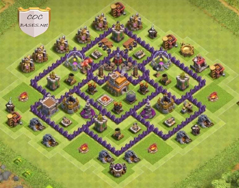 Clash of Clans Town Hall 7 Trophy Base Design