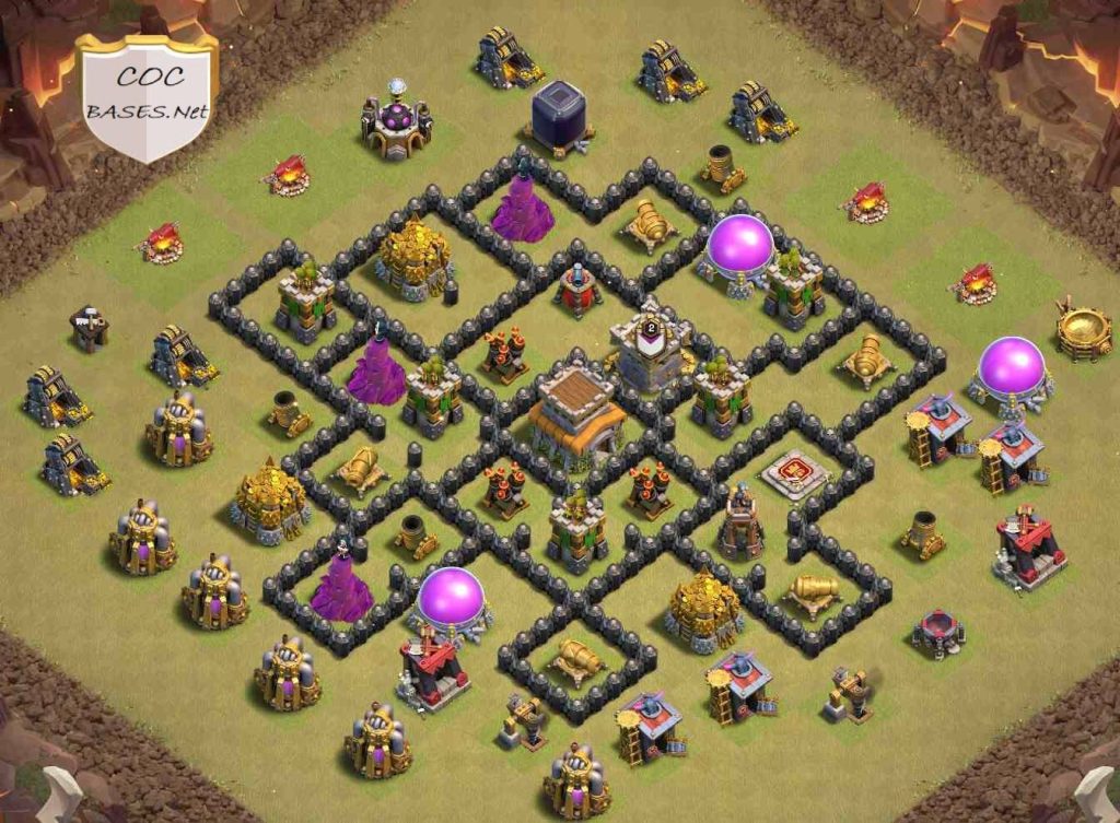 Clash of Clans Town Hall 8 Trophy Base Design