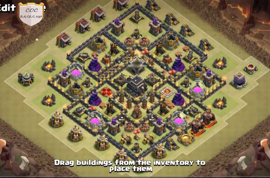 Clash of Clans Town Hall 9 Anti Dragon Base