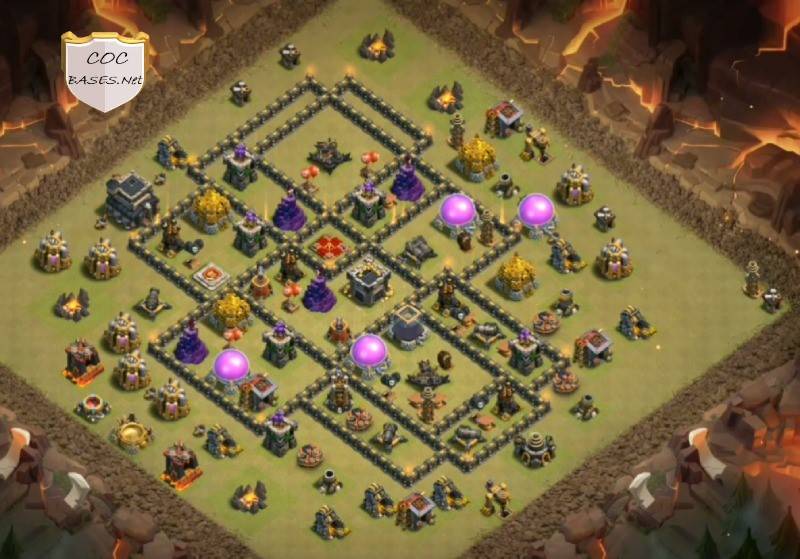 clash of clans town hall 9 base war layout design