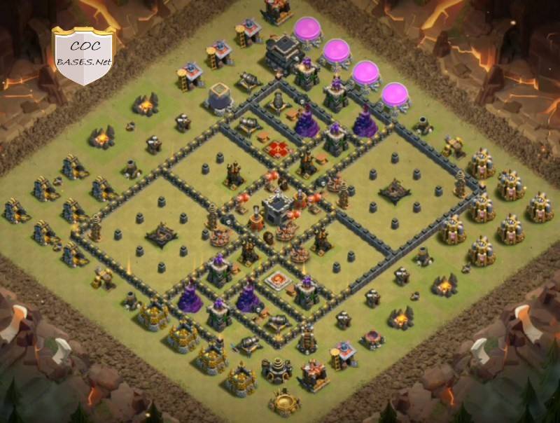 Max Town Hall 9 Base Layout with Copy Link