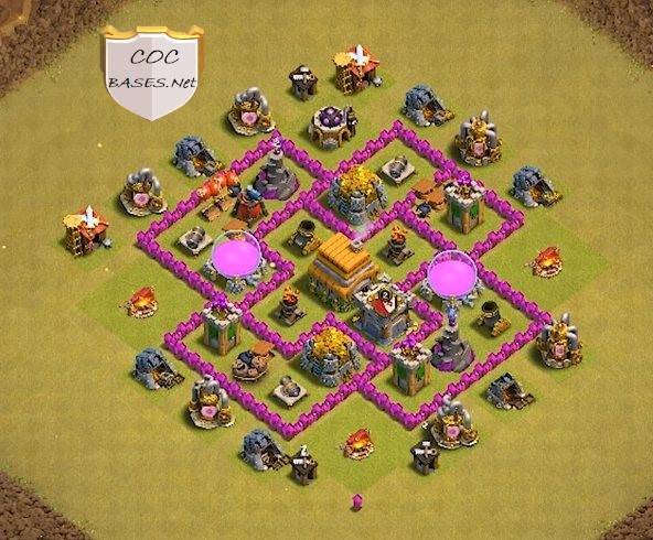 TH6 Clash of Clans Anti Ground Base