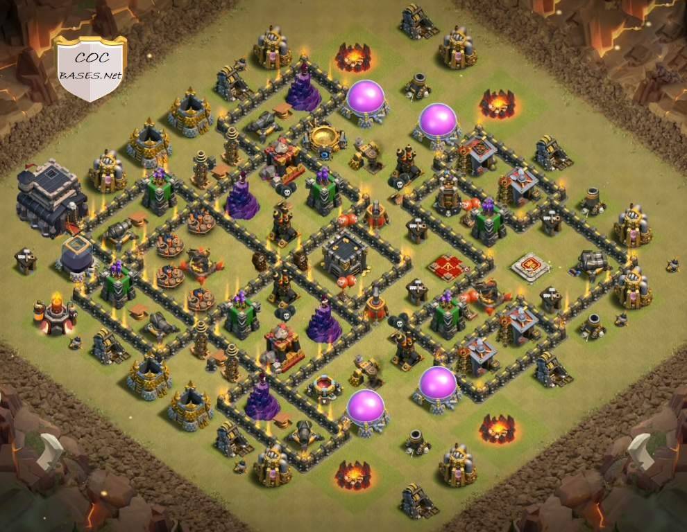 TH9 Clash of Clans Anti Ground Base
