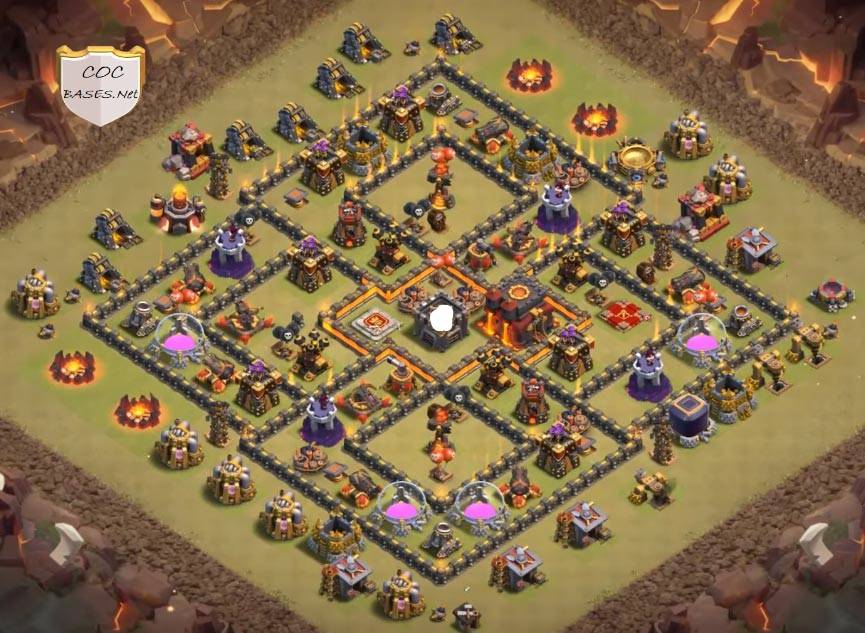 Town Hall 10 Base Best Defence 2023 Copy Layout