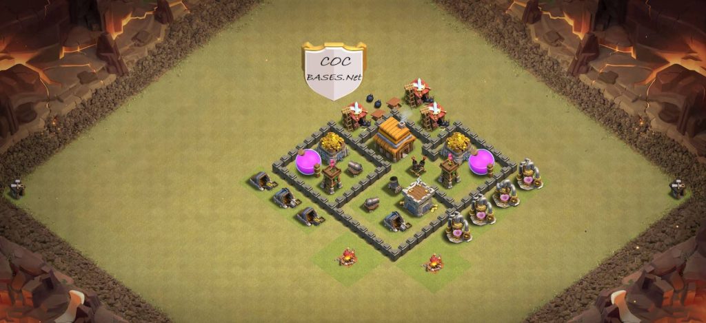 Town Hall 4 Farming Base Layout Links Anti 3 Stars