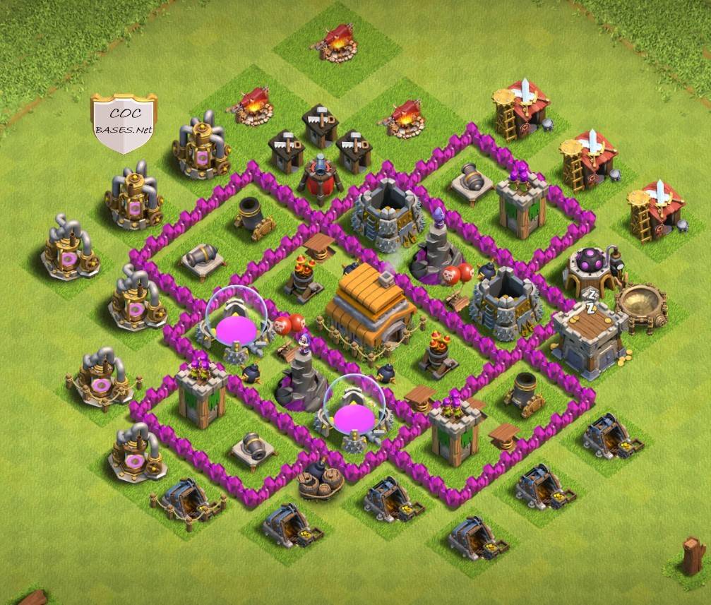 Town Hall 6 Farming Base Layout Links Anti 3 Stars