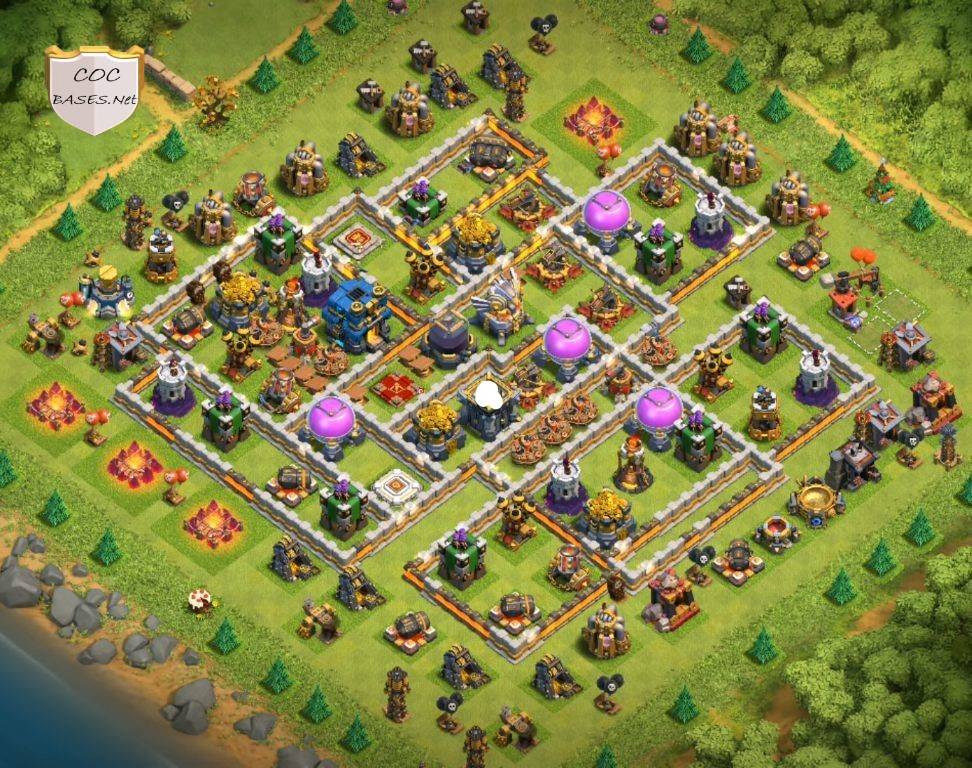 anti loot coc town hall 12 base design with image download