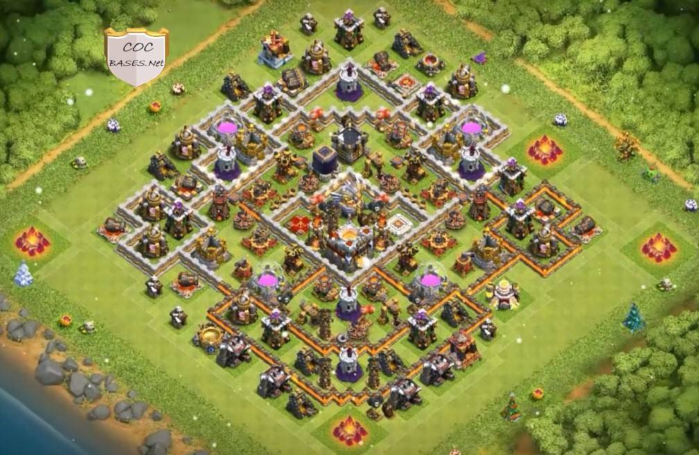 anti loot town hall 11 base layout clash of clans